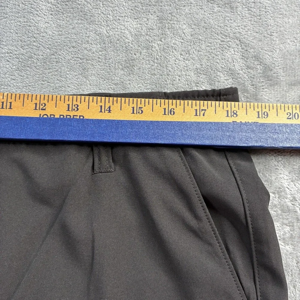 NWT Britches Sport Men's Performance Shorts Black 36 Flat Front Mid Rise Zip Fly